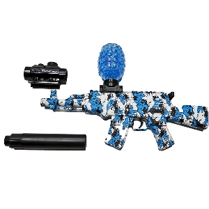 RIFLE ELETRICO BOLINHAS DE GEL ORBEEZ AKM AZUL/BRANCO