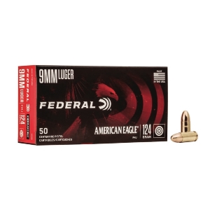 MUNICAO FEDERAL 9MM LUGER 124GR C/50