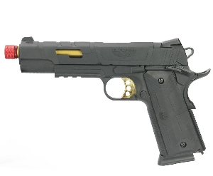 AIRSOFT PISTOLA ROSSI 1911 GOLD BLOWBACK G.GAS 6MM - Imagem 2